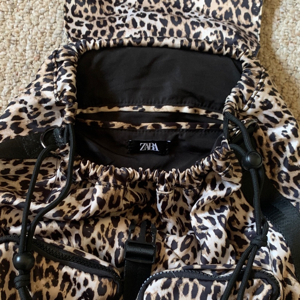 Zara Leopard Print Backpack - Picture 6 of 14